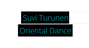 Suvi Turunen Oriental Dance